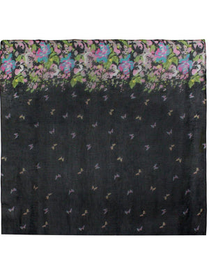 Butterfly Flower Garden Sheer Long Scarf Shawl