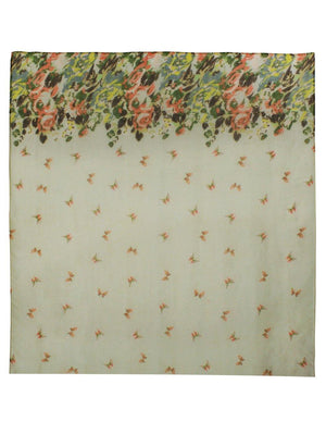 Butterfly Flower Garden Sheer Long Scarf Shawl
