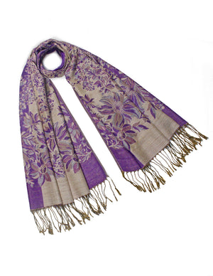 Reversible Blooming Floral Garden Scarf Shawl