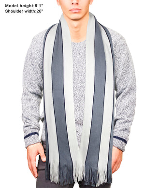 Men's Acrylic Long Scarf Vertical Awning Stripes