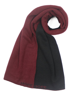 Reversible Solid Dual Color Acrylic Long Scarf