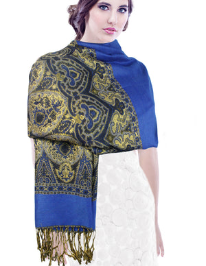 Pashmina Scarf Shawl Indian Motifs