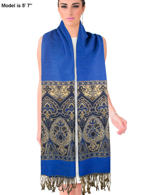 Pashmina Scarf Shawl Indian Motifs