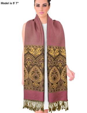 Pashmina Scarf Shawl Indian Motifs