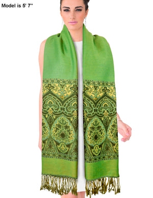 Pashmina Scarf Shawl Indian Motifs