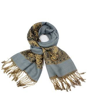 Pashmina Scarf Shawl Indian Motifs