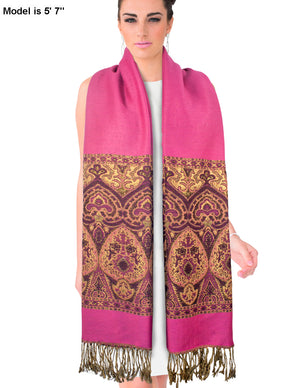 Pashmina Scarf Shawl Indian Motifs