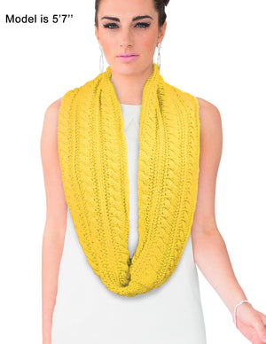 Thick Winter Cable Knit Infinity Scarf