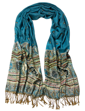 Rayon Scarf Shawl Bohemian Tulip Print