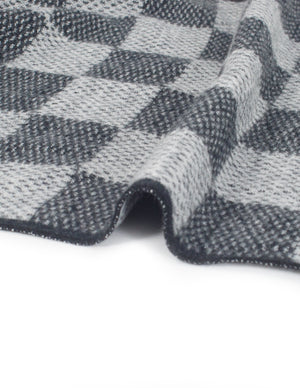 Men's Rayon Cashmere-Feel Scarf Reversible Large Checkers