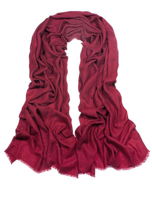 100% Cashmere Solid Color Scarfs Wraps and Shawls - Dahlia