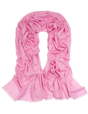 100% Cashmere Solid Color Scarfs Wraps and Shawls - Dahlia