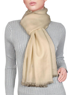 100% Cashmere Solid Color Scarfs Wraps and Shawls - Dahlia