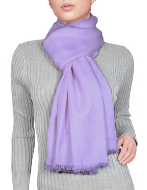 100% Cashmere Solid Color Scarfs Wraps and Shawls - Dahlia