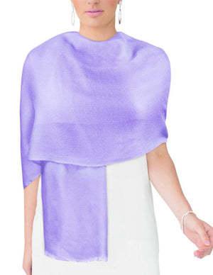 100% Cashmere Solid Color Scarfs Wraps and Shawls - Dahlia