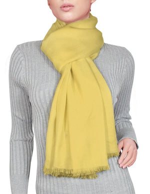 100% Cashmere Solid Color Scarfs Wraps and Shawls - Dahlia