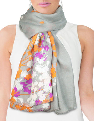 100% Wool Scarfs Wraps and Shawls Winter Jasmine - Dahlia