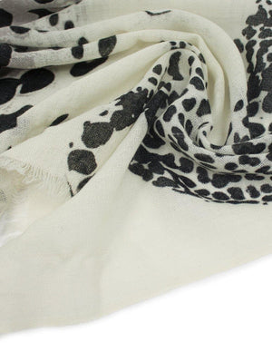 100% Wool Scarfs Wraps and Shawls Majestic Cheetah Print - Dahlia