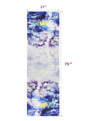 [product type] | 100% Luxury Long Silk Scarf Shawl - Watercolor Painting | Dahlia