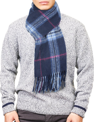 Men's Wool Blend Scarf Plaid