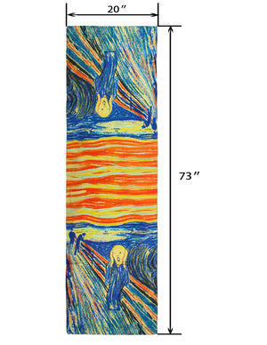 [product type] | Dahlia Women's 100% Long Silk Scarf - Edvard Munch "The Scream" | Dahlia