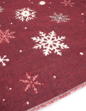 Reversible Long Scarf Shawl Snowflake Winter Wonderland