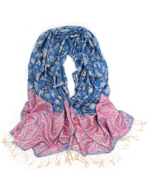 Rayon Scarf Shawl Leaf Vine