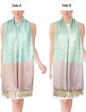 Rayon Scarf Shawl Leaf Vine