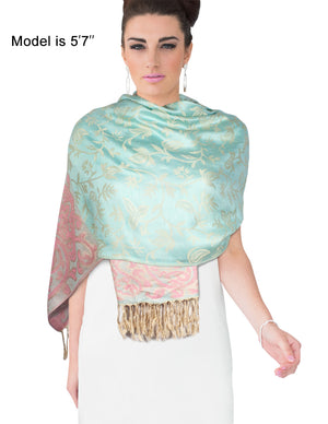 Rayon Scarf Shawl Leaf Vine