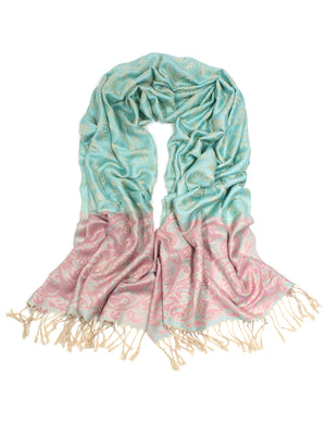 Rayon Scarf Shawl Leaf Vine