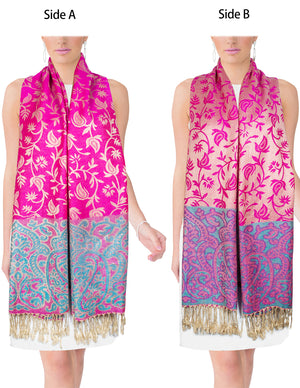 Rayon Scarf Shawl Leaf Vine