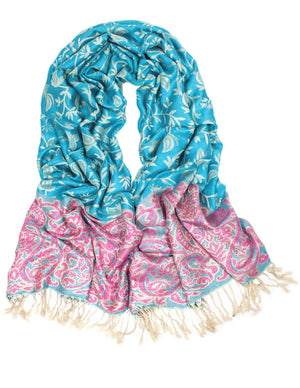 Rayon Scarf Shawl Leaf Vine