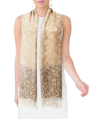 Rayon Scarf Shawl Leaf Vine