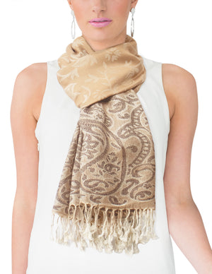 Rayon Scarf Shawl Leaf Vine