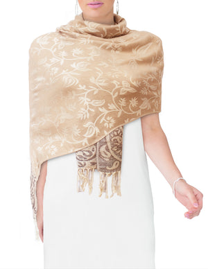 Rayon Scarf Shawl Leaf Vine