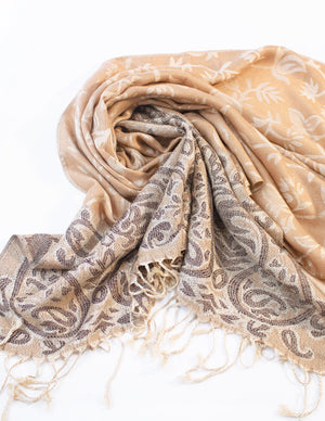 Rayon Scarf Shawl Leaf Vine