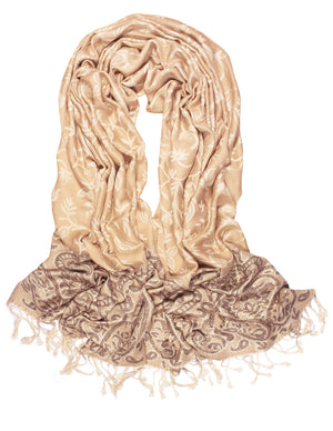 Rayon Scarf Shawl Leaf Vine