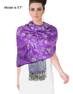 Rayon Scarf Shawl Leaf Vine