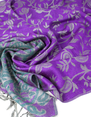 Rayon Scarf Shawl Leaf Vine