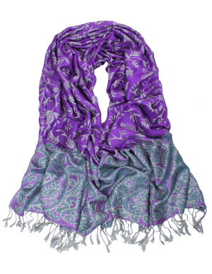 Rayon Scarf Shawl Leaf Vine