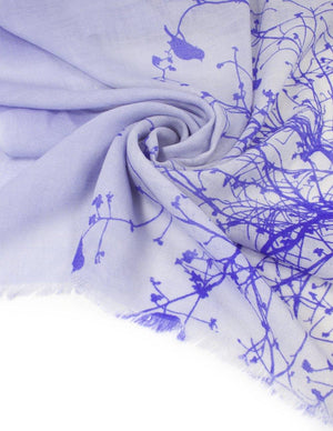 100% Wool Scarfs Wraps and Shawls Flying Bird Tree Branch - Dahlia