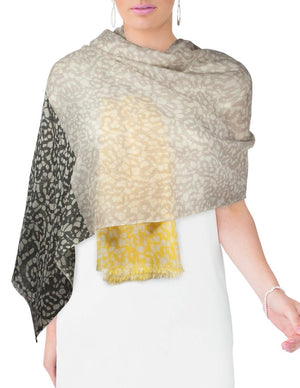 100% Wool Scarfs Wraps and Shawls Lace Pattern - Dahlia