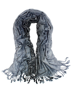 Rayon Scarf Shawl Reversible Ombre Paisley