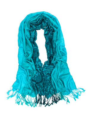 Rayon Scarf Shawl Reversible Ombre Paisley