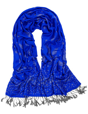 Rayon Scarf Shawl Reversible Corn and Flowers
