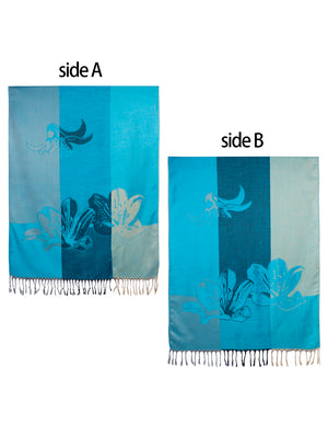 Rayon Scarf Shawl Reversible Cotton Tree Flower