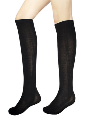 [product type] | Dahlia Women's Thigh High Sock - Black Bottom | Dahlia