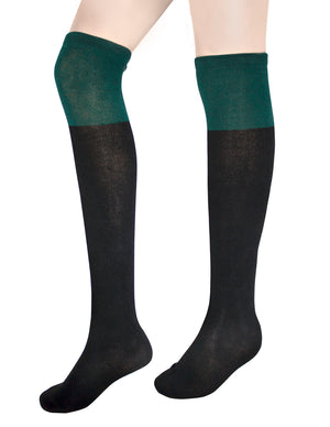 [product type] | Dahlia Women's Thigh High Sock - Black Bottom | Dahlia