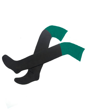 [product type] | Dahlia Women's Thigh High Sock - Black Bottom | Dahlia