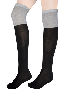 [product type] | Dahlia Women's Thigh High Sock - Black Bottom | Dahlia